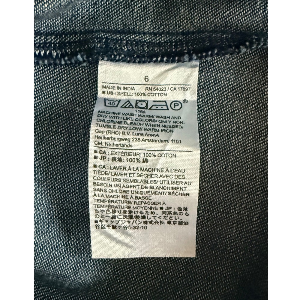 Banana Republic Denim Fit and Flare Mini Dress Indigo Blue Long Sleeve Size 6 - Picture 8 of 12